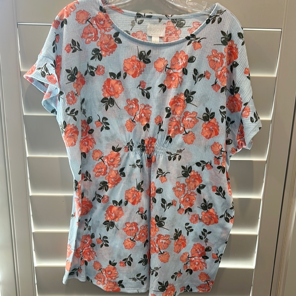Floral Print Women's a:glow Top